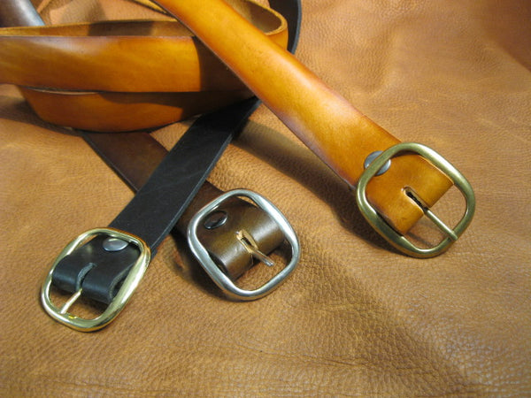 Solid color cowhide belt