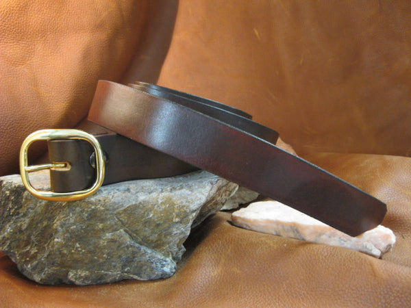 Solid color cowhide belt
