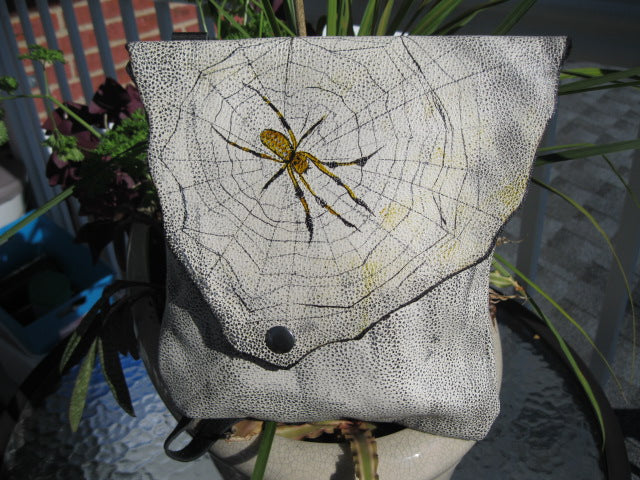 Sculpt print Yellow Spider bag